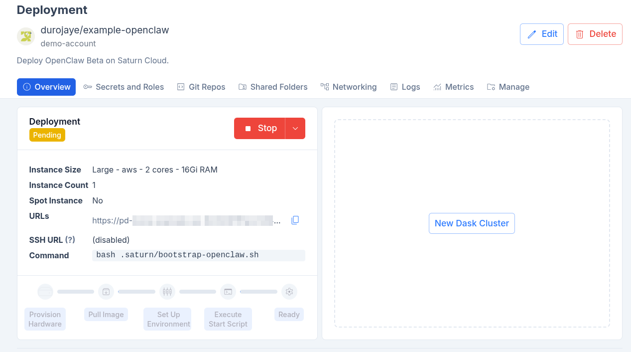 OpenClaw deployment pending