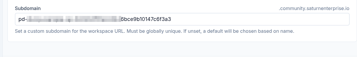 OpenClaw deployment subdomain field