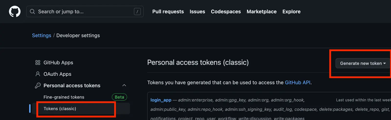 Obtain and store your Github token as Secret