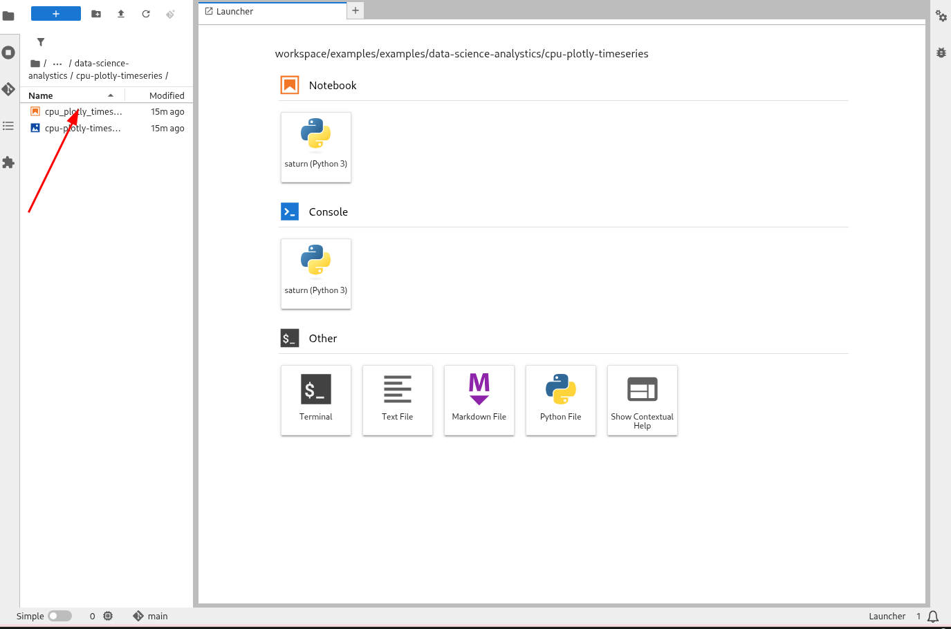 JupyterLab Interface