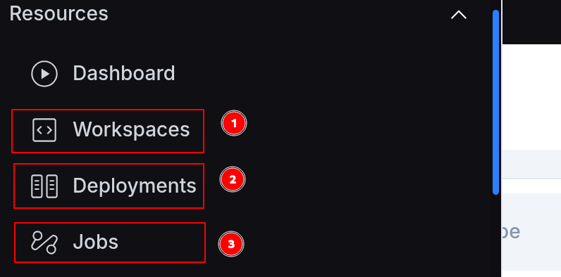 Resources in sidebar
