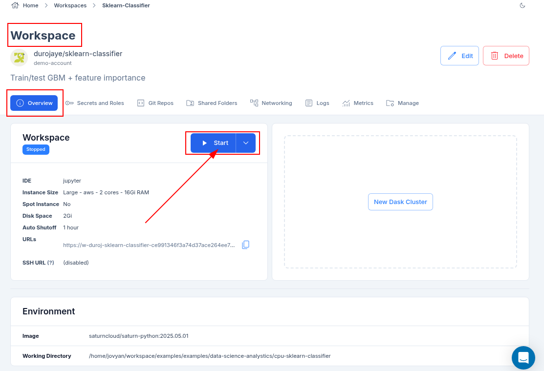 Start Template Resource